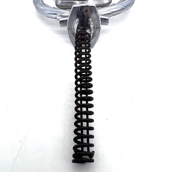 Vintage 80s Cadillac Hood Ornament Emblem Wreath & Crest Design Spring Mount - Picture 7 of 9